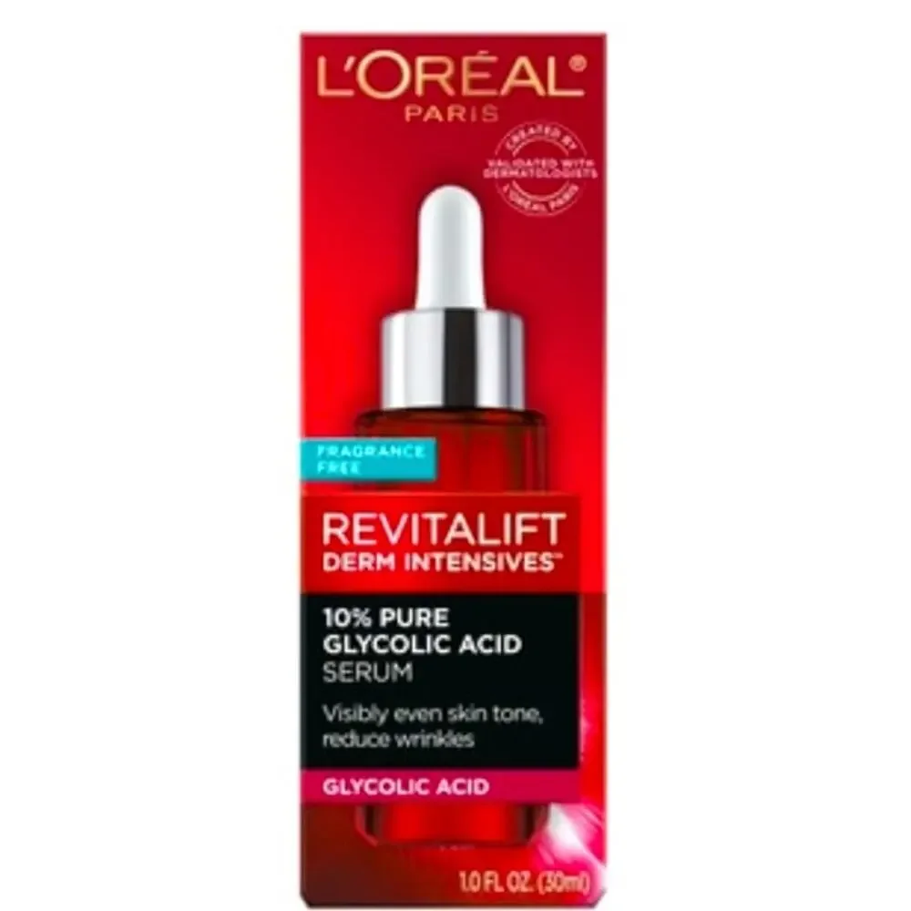 NIB L'Oreal Revitalift Derm Intensives 10% Pure Glycolic Acid Serum 1.0 oz